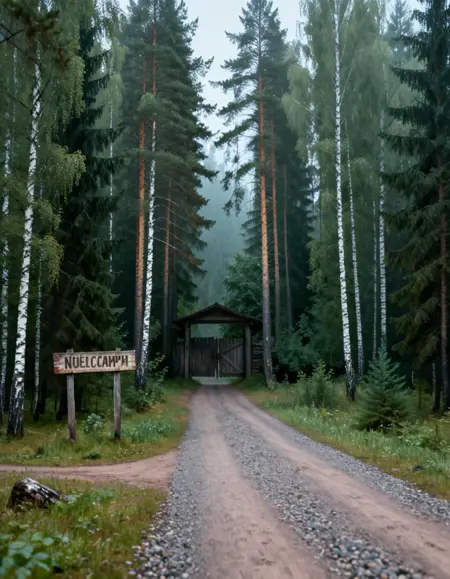 nudist camp entrance