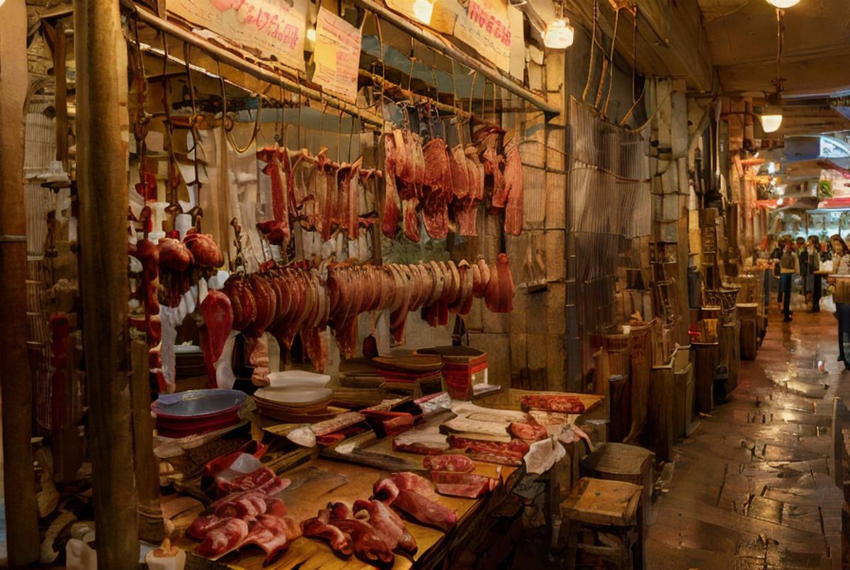 香港の肉屋/Butcher in Hong Kong image by yukanosimi
