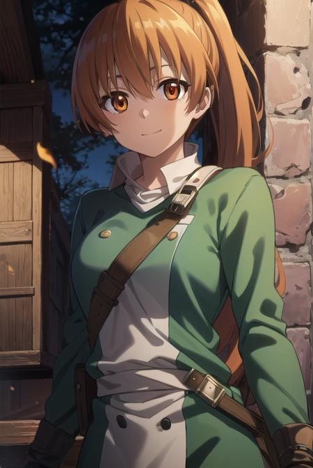 seryuuubiquitous, <lora:seryuu ubiquitous s1-lora-nochekaiser:1>,
seryuu ubiquitous, brown hair, (brown eyes:1.3), uniform, gauntlets, green uniform, military uniform, long sleeves, ponytail, long hair, smile,
BREAK ,
BREAK outdoors, nature, forest, trees, grass, sky, clouds,
BREAK looking at viewer, (cowboy shot:1.5),
BREAK <lyco:GoodHands-beta2:1>, (masterpiece:1.2), best quality, high resolution, unity 8k wallpaper, (illustration:0.8), (beautiful detailed eyes:1.6), extremely detailed face, perfect lighting, extremely detailed CG, (perfect hands, perfect anatomy),