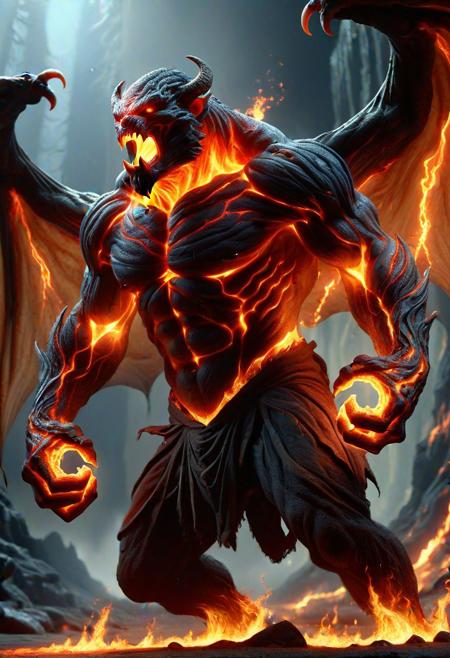 balrog spits fire, hyper realistic, lord of the rings like, 8k, uhd, kaza dum