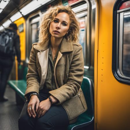 jun0t3mpl3  <lora:jun0t3mpl3:1>,of a stunning woman, on a (subway), wearing a (jacket) and trousers, beautiful bone structure, 4k textures, soft cinematic light, adobe lightroom, photolab, hdr, intricate, elegant, highly detailed, sharp focus, ((((cinematic look)))), soothing tones, insane details, intricate details, hyperdetailed, low contrast, soft cinematic light, exposure blend, hdr,