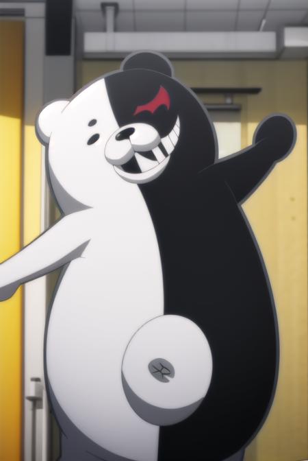 monokuma, <lora:monokuma s1-lora-nochekaiser:1>,
monokuma, smile, teeth, grin, no humans, bear,
BREAK ,
BREAK indoors, classroom,
BREAK looking at viewer