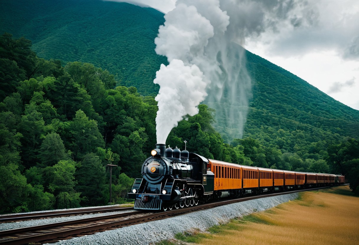 train riding the tracks, around the mountain::going through a waterfall::glistening water::near a tall water tower that trains use::beautiful::Serene::peaceful::insanely realistic::insanely detailed:::: contrasting colors :: depth of field ::Christopher wood <lora:Crazy Train:1.0>