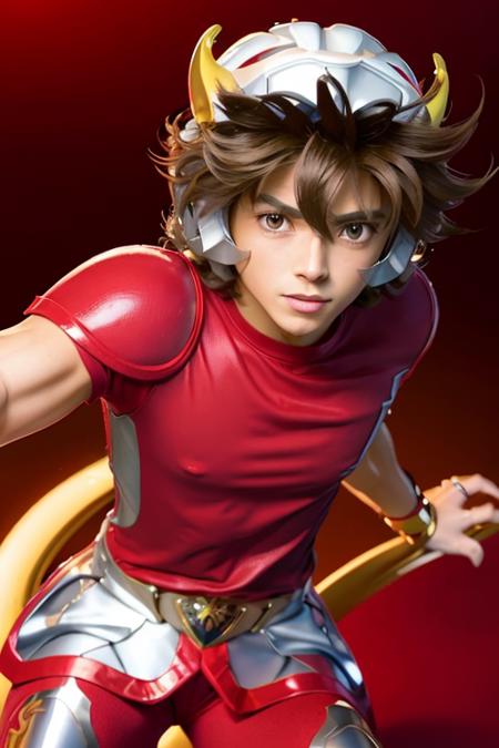 FULL BODY,1 boy,Pegasus Seiya,<lora:pegasus seiya:0.80>,
(MASTERPIECE:1.2),(REALISTIC:1.4),8K,solo, (detail skin:1.2),
realistic skin texture,best lighting,
(Pegasus Seiya wearing a red short sleeve shirt,wearing a helmet,wearing red pants,wearing silver armor),
sanctuary of santa rosalia background:0.5