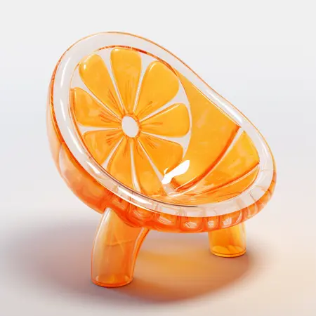 Transparent material fruit chair