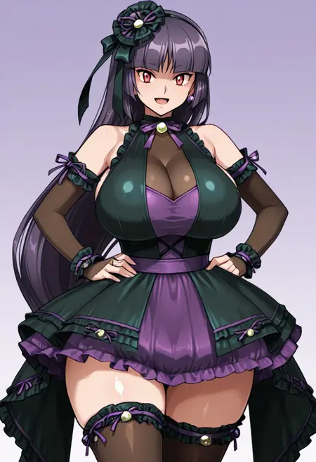 Gorgeous Gothic Mizuki Yukikaze Costume - Action Taimanin  [ Illustrious ]