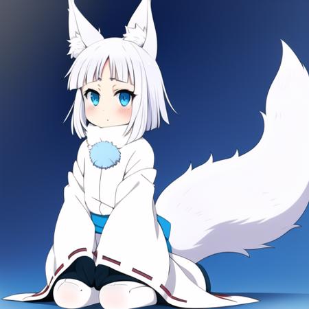 kon fox ears blue eyes 1 tail