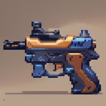 Laser gun, laser, sniper gun,Side view,gun,firearms,Science Fiction, Weapons, Technology, Future,Pure background, simple background,pixel,pixelart,pixel art, <lora:pixel gun:1>, masterpiece,best,quality