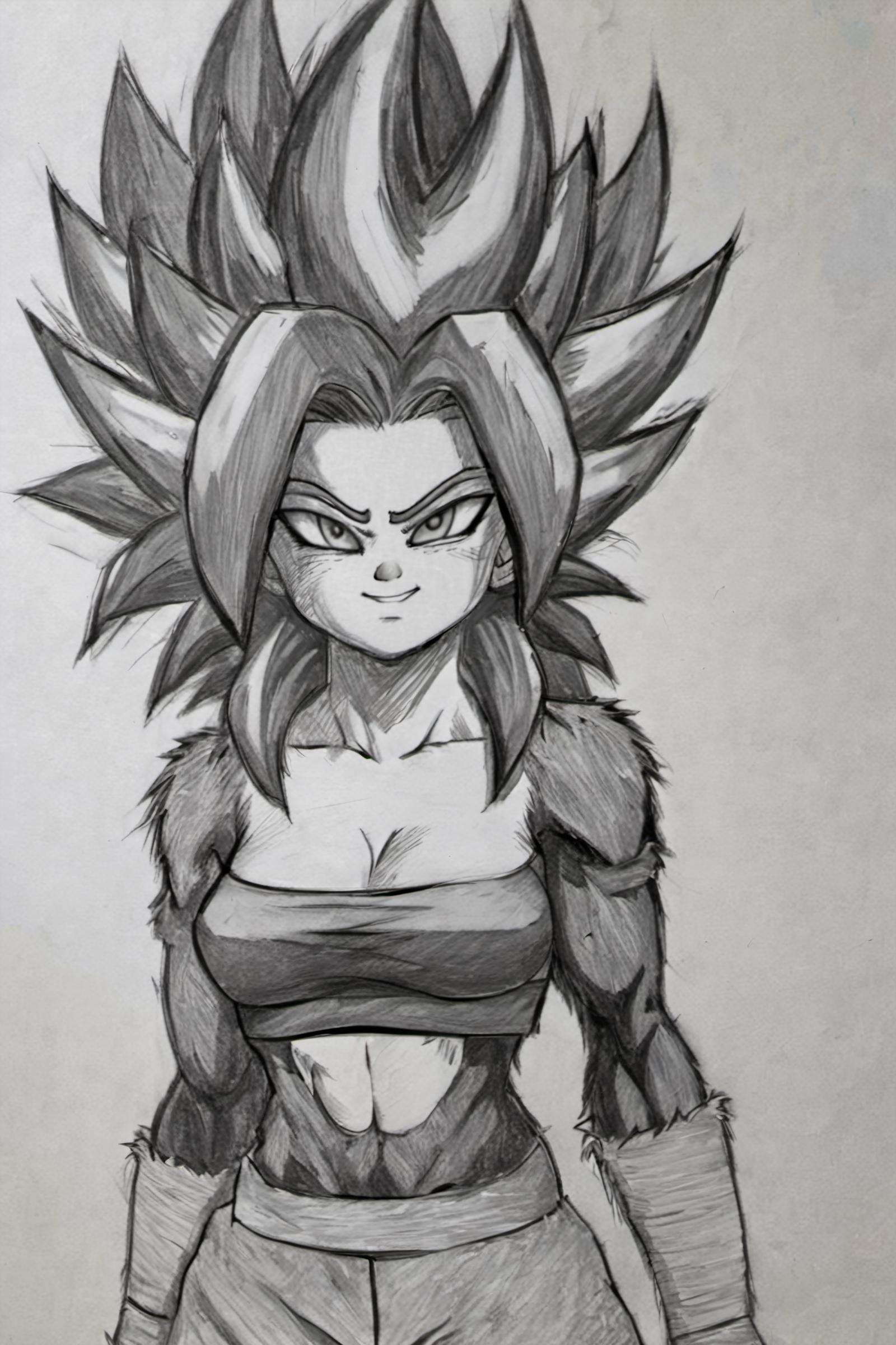 Caulifla + Super Saiyan 4 Form + SDXL & SD1.5 (Dragon Ball Super) image by CitronLegacy