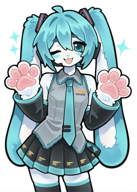 Usamiku / Furry Miku (Hatsune Miku) [Illustrious]