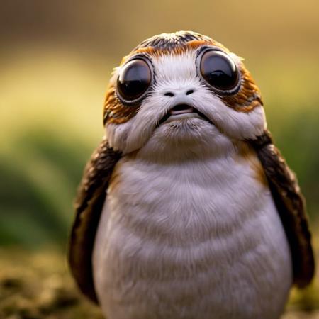 cinematic film still of  <lora:Porgs Bird:1.2>
Porgs Bird a bird with a very big face and big eyes In Star wars Universe, shallow depth of field, vignette, highly detailed, high budget, bokeh, cinemascope, moody, epic, gorgeous, film grain, grainy