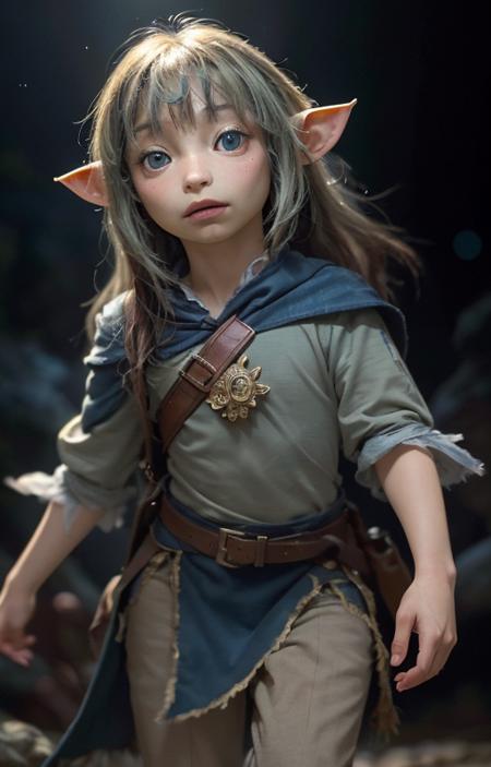 <lora:gelflingmacho:1>, gelfling,(real),(masterpiece:1.4), (best qualit:1.4), (high resolution:1.4), cowboy shot,(small body),small warrior gelfling, warrior, dramatic shadows, dynamic angle, cinematic camera, dynamic pose, dramatic angle, depth of field, glow_ blue_ particle, water particles, chromatic aberration,