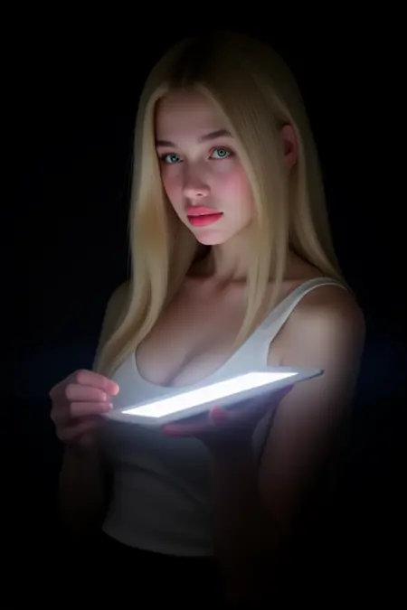 glowing screen In the dark