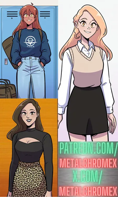 Tara, Emma, and Nathalie (Letters on the Wall) - Commission!