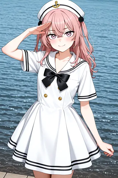 Marine Ladies White Outfit - Illu