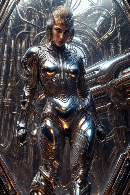 <lora:add_detail:1> <lora:ChromeTech:0.8> (masterpiece, best quality, realistic, detailed, sharp:1.2), intricate details, 1girl,  chrometech, android, scifi, sleek, ((explosive pose)), expressionism, movie still, ((liquid metal)), metallic, gleaming, metallic , metal reflection, symmetrical, clear reflection, clean metal, chrome, ballroom background