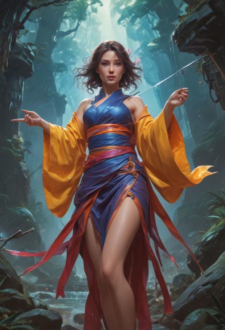 japanese nihonga painting about In the unpublished and breathtaking image (far beyond the unseeable) by john berkey, the essence of the Master's artistry shines through with remarkable clarity. As your eyes wander across the canvas, you'll encounter a harmonious fusion of elements that defy convention and ignite the imagination. It is a visual symphony that stands as a testament to Berkey's boundless creativity. Vibrant and sublime colors dominate the image, bursting forth with a luminosity that captivates the viewer., d&d, fantasy, highly detailed, digital painting, artstation, sharp focus, fantasy art, character art, illustration, 8k, art by artgerm and greg rutkowski