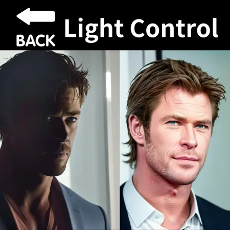 Light Control - Back Front - Backlight Slider