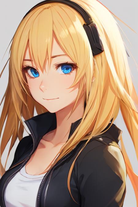 1girl,(anime),face,cartoon,blond hair,upper body, masterpiece,best_quality, simple background,    <lora:ASK-000004:1>