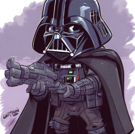 evang,{best quality}, (masterpiece}}, Darth Vader,(highres}, extremely detailed, sharp focus, full body,holding a light saber, breathtaking face, perfect symmetrical face, detailed face,