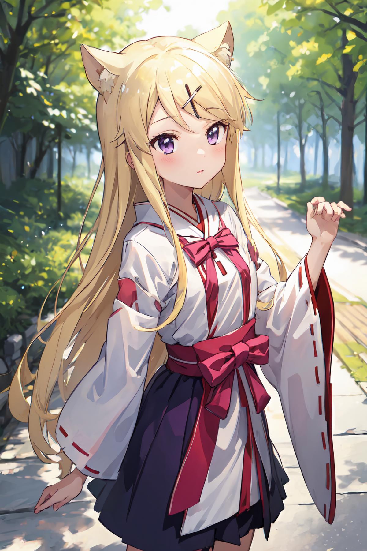 Kujo Karen (九条カレン) | Kiniro Mosaic image by AYAYAKing