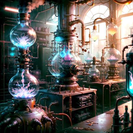 <lora:TeslaPunkAInew:.9> ValvePunkAI  laboratory, cluttered