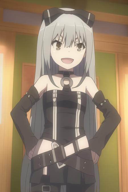 <lora:Sora-t7_v1:1>,Sora_t7,
masterpiece,best quality,1girl,solo,nice hand,good hand,
grey hair,standing,hands on hips,smile,open mouth