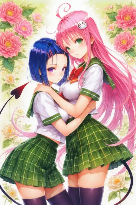 [illustrious XL] YOGISYA/夜汽車/夜汽车 一种细腻的复古水彩卡通画风 - Artist Style