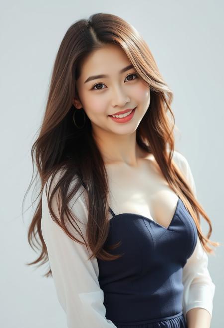 arafed woman with long hair smiling and looking at camera, li bingbing, fan bingbing, splash page, tiffany, dilraba dilmurat, tiffany style, female actress from korea, cute korean actress, dslr photo of a pretty teen girl, gorgeous young korean woman, cinematic goddess close shot, jiyun chae, shin min jeong,