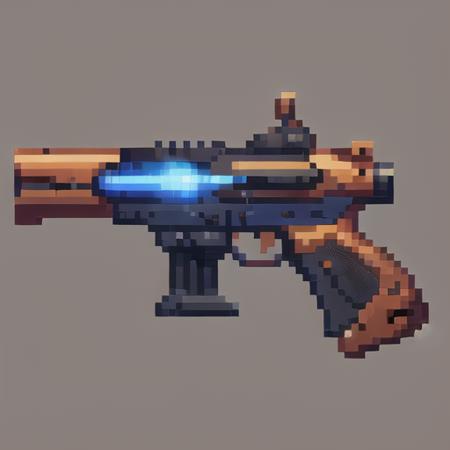 Laser gun, laser, sniper gun,Side view,gun,firearms,Science Fiction, Weapons, Technology, Future,Pure background, simple background,pixel,pixelart,pixel art, <lora:pixel gun:1>, masterpiece,best,quality