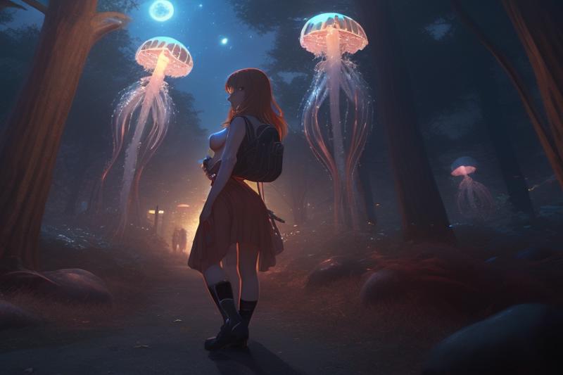 [LoRA] Jellyfish forest / 水月森 /くらげもり Concept (With dropout & noise version) image by alx