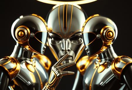 Avant-garde , 1970s futurism, chrome and gold