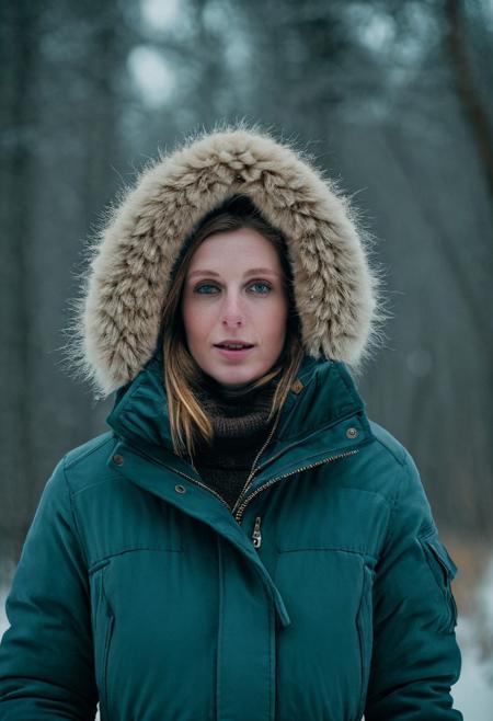 woman wearing a winter parka