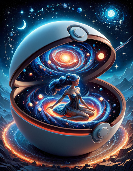 (art by Victo Ngai:0.9) and (Anne Stokes:1.1) , vibrant art, 2D Game art, Neo-Dadaism Art, angle from above of a ral-pkbll, F/14, in the style of Starry Night, RTX, elegant, high-end, <lora:ral-pkbll-sdxl:1.1>, polished, stunning, dynamic background, quality, unique, enhanced quality, professional fine composition, pure