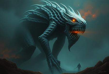 zdzisław beksiński inspired monster