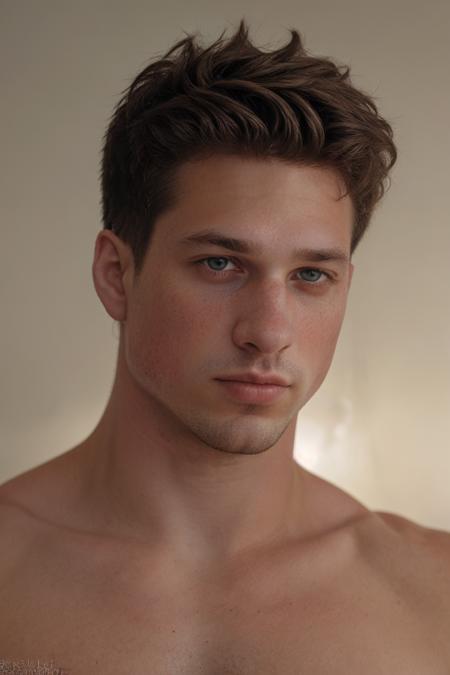 epiCRealism, (male focus), from behind closeup portrait  photograph of nick sandell with a shirt on posing for a picture,  <lora:Nick_Sandell-06:1>, deep photo, depth of field, Superia 400, bokeh, professional photograph shot, realistic lighting