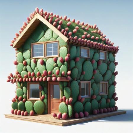 House, tiny house,  tech  <lora:Prickly Pear Style v1:1>, Prickly Pear Style,