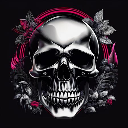 A skull,
,T shirt design,TshirtDesignAF,<lora:TshirtDesign21Config4WithTEV2:1>