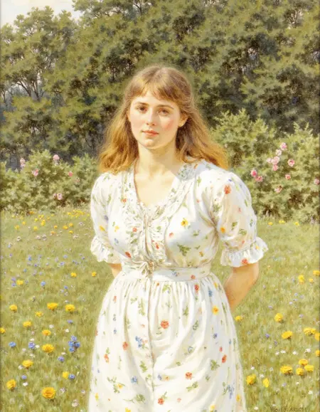 Cottage Core Painting - Helen Allingham Style