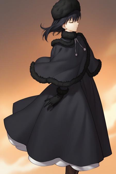 alice kuonji,black eyes,black hair,grey skirt,black shirt,short hair,black pantyhose,necklace,long sleeves,shoes alice kuonji,gloves,capelet,fur hat,black dress,boots, alice kuonji,black dress,boots,puffysleeves, alice kuonji,alice winter,white coat,white hat,ankle boots,