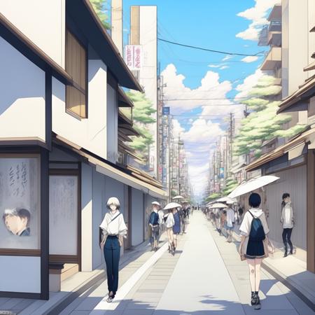 anime street, realistic rendition of Urban Japan (UrbanJapan style:1) <lora:djzUrbanJapan:0.8)