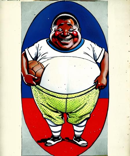 afc_nick,  rich sultan , african ethnicity, fat but happy,  vintage illustration, <lora:afc_nick-15:1>