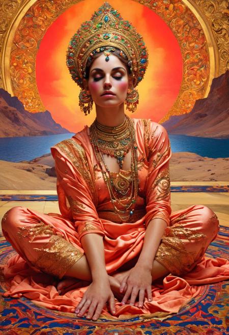 Persian color palette , Persian art, Persian girl, Persian, Iranian, Iran,(art by Ivan Pokhitonov and Nikolai Triik and Maxfield Parrish:1.2), ( award winning, (aesthetic of abstract landscape with wailing atmosphere:0.1), depth peeling, clear scene, f/16, symmetry and balance, hyperrealistic, intricate abstract, intricate artwork, abstract style, otherworldly, mesmerizing parallel dimension, gravity defies logic, abstract masterpiece, interplay of floating objects, distorted silhouettes, vivid hues, ethereal light, highly detailed,,,Leica Q2 with Summilux 35mm f/1.2 ASPH(Francis Drake : 1,2) ((best quality)), (artistic photography by Philippe Halsman and Ara Gler:1.2), (bubblegumpink and striped colors:0.1), <lora:MJ52:0.65>
, modelshoot, pose, , (award winning photo macro shot of a beautiful young woman lying , , dynamic lighting, cinematic still, pale skin, screencap, 100mm f/2.8 macro lens, on the knees)(art by Ivan Pokhitonov and Nikolai Triik and Maxfield Parrish:1.2), (electricity and disembodied atmosphere, urban decay with neon accents, aesthetic of medieval art:0.1), 
 battle stancevibrant,  , highly detailed,byJocelyn Hobbie and Charles Dwyer, Triadic color guide,Leica Q2 with Summilux 28mm f/1.7 ASPH, ,clear face, Ultra High Resolution,