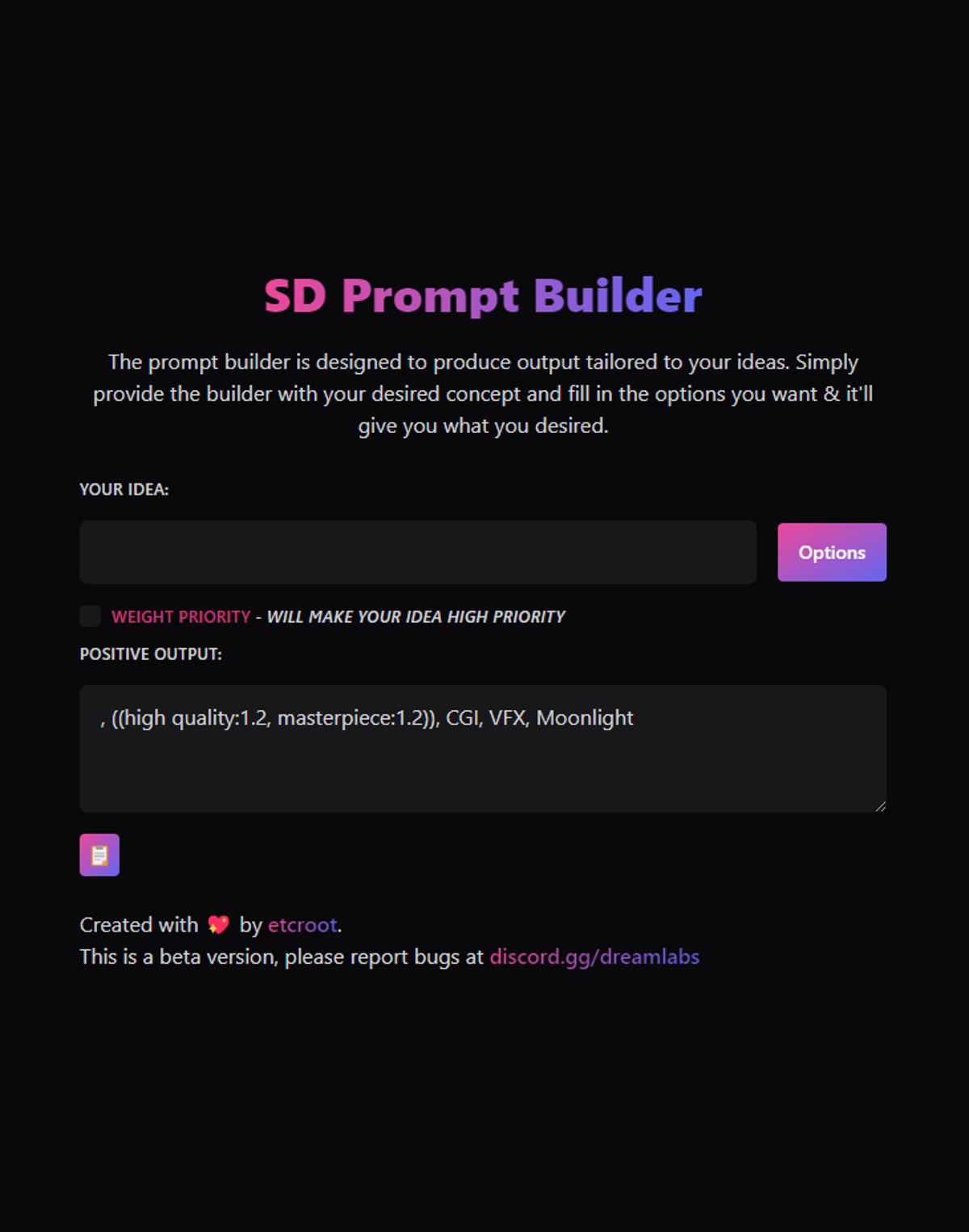 [EARLY BETA] SD Prompt Builder - V1.0 | Stable Diffusion Other | Civitai