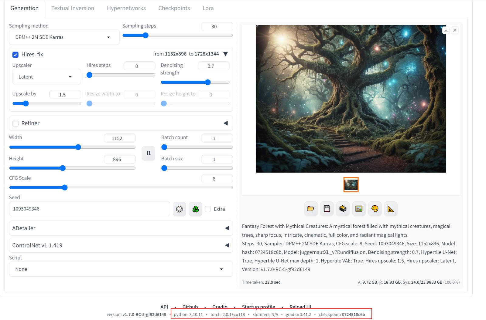 Speed comparison between Torch + CUDA + xFormers versions and TensorRT vs xFormers for SDXL