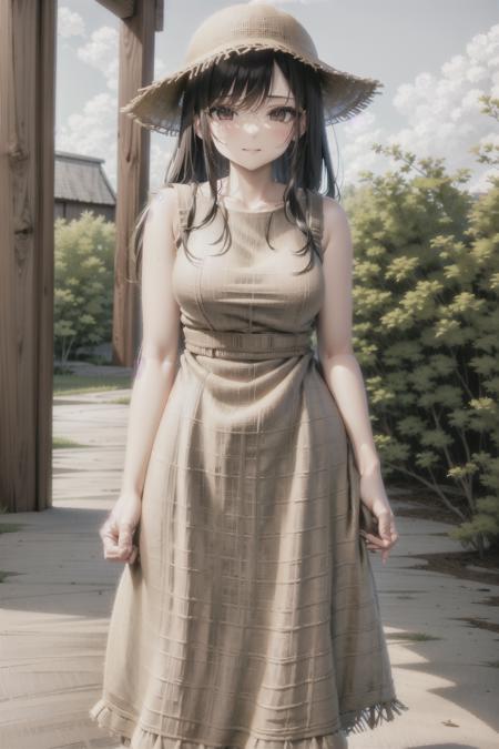 burlap dress, <lora:Burlap V3:0.6>