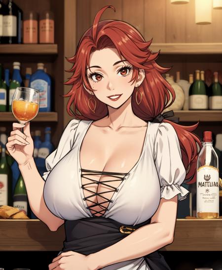 ifmatilna,maturefemale,lips,longhair,red hair dress cleavage cleavage,cape