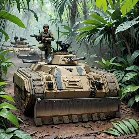 Chimera Infantry Fighting Vehicle - Grimdark 40,000 (SDXL) Chimera Infantry Fighting Vehicle - Warhammer 40,000 (SDXL)