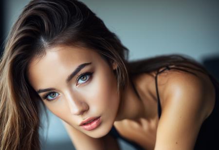 onlfnmdxlrd, 1girl, solo, looking at viewer, upper body, parted lips, leaning forward, blurry foreground, realistic, k-pop 24 year old, supermodel, very skinny, petite, hair, breasts, eyes, best quality, RAW photo, subject, 8k uhd, high quality, photorealistic, sumptuous, Leading lines shot <lora:onlfnmdXLrd:0.6>