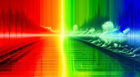 ORIGINAL PROMPT: An artwork done in the style of artist (nicolas delort:1.4), as a (electromagnetic spectrum chart:1.6).
An evocative and detailed random scene that best depicts the Climate Catastrophe genre.
PRODUCTION PROMPT: Original prompt was used.
